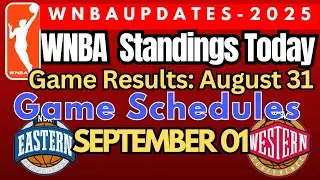 WNBA STANDINGS TODAY|August 31,2025 |WNBA SCHEDULES #wnbaupdates #wnba2025 #schedule #wnba #standing