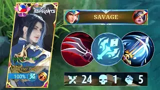SAVAGE IN 0.2 SECONDS!😳 ZILONG 24KILLS AUTO ONE SHOT!! (WORLD RECORD) ZILONG BEST BUILD 2023 | MLBB