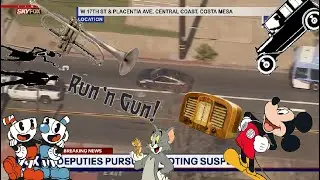 I put cartoon chase music over a real car chase [Short] [Vertical]