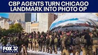 Border Patrol agents turn Chicago landmark into photo op: report