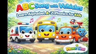 ABC Song with Vehicles | Learn Alphabet A&ndash;Z Phonics for Kids