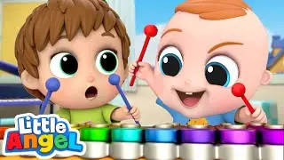 We Learn To Play Instruments | Little Angel Kids Songs & Nursery Rhymes