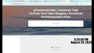 @TechnicalsTube 02 | How To Remove &ldquo;Powered by Blogger&rdquo; Footer | YouTube Tech Video Blogging Tips