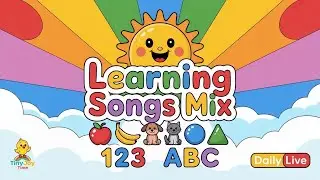 Toddler Learning Songs Mix | Fruits, Animals, Numbers, Shapes & ABC | TinyJoy Time