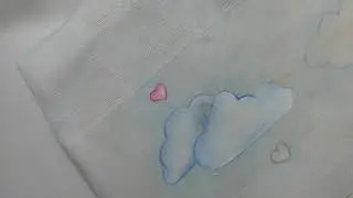 Como pintar fraldas para bebê, pintura para iniciantes,nuvens