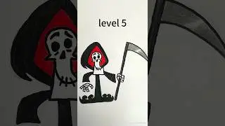 Grim reaper level up draw #drawing #levelup #draw #cartoon #cute #art #anime #grim