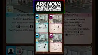Ark Nova Marine Worlds Expansion: New Association Cards Ranked #boardgames #arknova #shorts