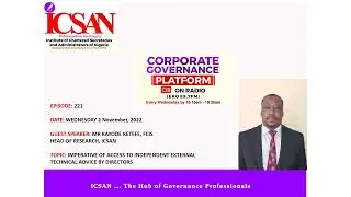 TOPIC: IMPERATIVE OF ACCESS TO INDEPENDENT EXTERNAL TECHNICAL ADVICE BY DIRECTORS