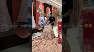POV: when he discovers that bridal lehengas are heavier than his gym weights🤣. #indian #wedding