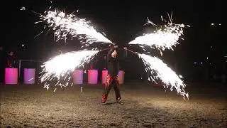 Tollwood Winterfestival - Feuershow - drumatical theater - PK am 05. Dezember 2025