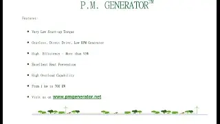 Permanent Magnet low speed alternator direct dirve