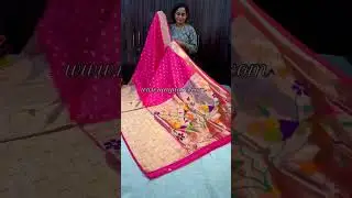Paithani Pattu Saree Collection 2025 💫 | Latest Traditional Sarees for Festivals #saree #shorts