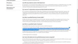 2018 &ndash; Section 199A &ndash; New Qualified Business Income Deduction