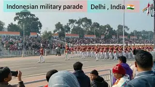 Indonesian military parade Kartavya path Delhi India 🇮🇳.#republicdayparade #rdc2025 #republicday2025