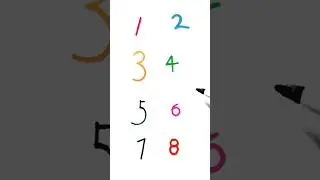 Learn drawing from number 1 to 8 #learndrawing #learndraw #shorts #shortsfeed #drawingtutorial