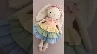 Made with my cute and easy doll sewing patterns 🌈 #sewing #handmadedoll