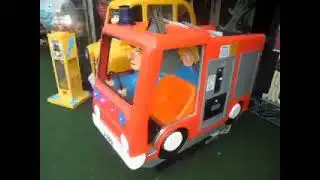 1990s Fire Engine kiddie ride: Fireman Sam