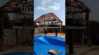 Cape Coral Fort Myers Port Charlotte Sarasota Naples Tiki Hut Roof Repairs -Rethatch Services