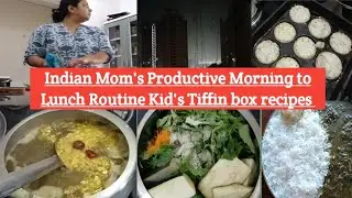 Indian Mom's Productive Morning to Lunch Routine ~Kid's Tiffin box recipes and Bathuaa saag Recipes 
