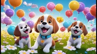 Chubby Puppies Go Tumble Tumble Tumble | English Nursery Rhyme | Kids Songs | Baby Music
