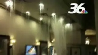Roof collapses in heavy rain
