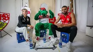 Trinkpause mit Josha Vagnoman und Hanna Birkner (VfB Frauen) – powered by Aqua Römer Quelle