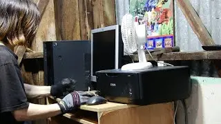 Angry Office Man vs. Lenovo ThinkCentre Computer