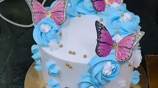 Cake/paineapplecake ##cake icing ##cakedesign ##butterfly cake ##cake decorating ##how 