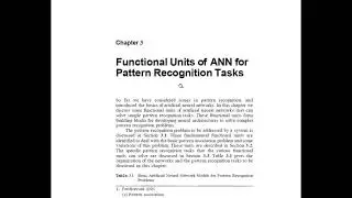 Pattern Recognition in Neural Networks and Pattern Recognition Models in Neural Networks.