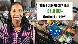 $1000 Sam’s Club Grocery Haul for Our Large Family of 10 | First Haul of 2025!