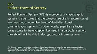 PFS - Perfect Forward Secrecy