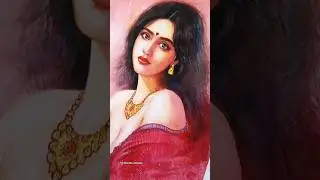 Beautiful Indian Girl 💚💖 Watercolor on paper.  #watercolorportrait #watercolorpainting