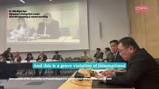 Dr. Win Myat Aye addressed Open Session for Committee to Promote Respect for IHL