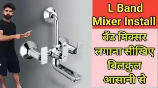 Bathroom L band mixer kaise lagaye | ￼wall mixer telephone mixer two in one band￼ mixture install ￼
