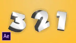 3D Text Animation Countdown | After Effects Tutorial / NO PUGINS