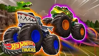 Irre Stunts auf den Strecken! 💥🔥 | Hot Wheels Monster Trucks