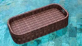 Floating Pool Tray, Handmade Carefully Woven Luxury Serving Basket Table Review, Exceptional Water B