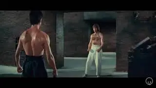 Bruce Lee vs chuck Norris slow motion fight scenes