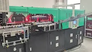 This 9-cavity high-speed blow molding machine is incredibly efficient.
