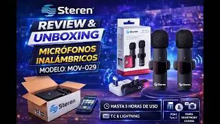 🎤 MOV-029 Micrófonos Inalámbricos de #Steren 👨‍💻