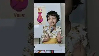 V for Vase Drawing 🌷 Easy drawing | Radhika |😊#kids, #drawing, #shorts #trending #shortfeed #art
