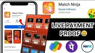 Match Ninja App Se Paise Kaise Kamaye 🤑 | Match Ninja App Real Or Fake Match Ninja App Payment Proof