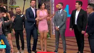 Krystal Sil en vestido rosa
