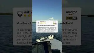 RoboCup Patented Dual Cup and Rod Holders Clamped onto a Boat Trolling Motor - Customer Review