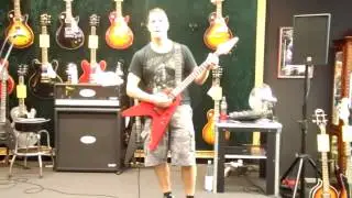 Jeff Waters playing Annihilator alison Hell at guitar demo in Witten Germany 17-08-2012