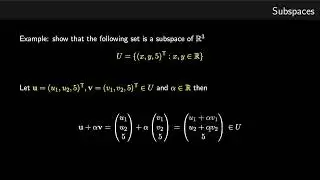 Subspaces