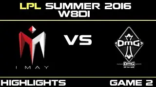 IM vs OMG Game 2 Highlights Tencent LPL Summer 2016 W8D1 I May vs OMG   IM vs OMG   LPL LOL