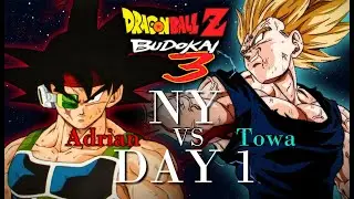 Unedited NY DBZB3 fights - day 1 -  Bardock-Vegeta-Goku (Adrian) vs Vegeta-Ginyu-Piccolo(Towa)