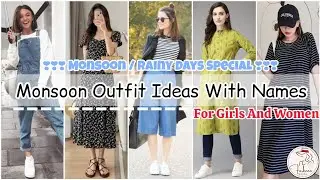 Monsoon Outfit Ideas With Names/monsoon dress/Rainy days outfits ideas with names/Rainy season dress
