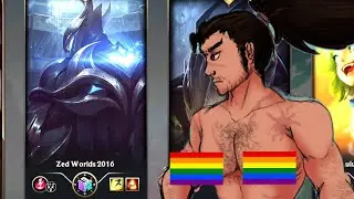 ENFRENTO MAIN ZED SKIN WORLDS 2016 Y JUEGO LO MAS G@y POSIBLE LEAGUE OF LEGENDS